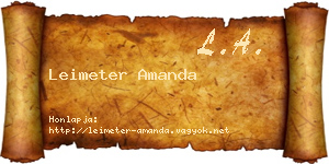 Leimeter Amanda névjegykártya